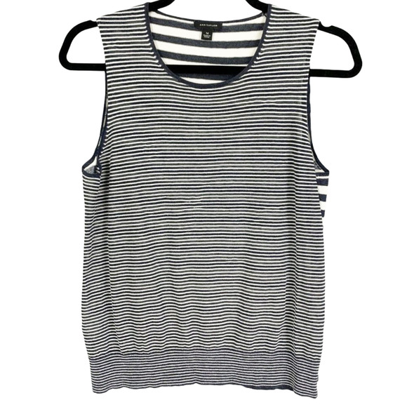 Ann Taylor Sweaters - ANN TAYLOR Striped Sleeveles Sweater Vest Tank Top
